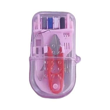 Imagem de Kit De Costura Portátil Compacto Para Viagem Com Agulha Pré-Enfiada, T