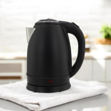 Imagem de Chaleira Elétrica Inox Preta 1,8L - Fervura Rápida e Automática para S