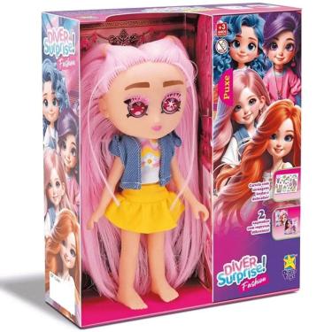 Imagem de Boneca Diver Surprise Fashion Rosa Divertoys