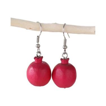 Imagem de Brincos Femininos De Moda Com Pingentes De Frutas E Folhas: Mirtilo, L