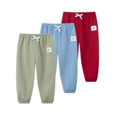 Imagem de Shorts Infantis De Cor Sólida Com Cordão Para Meninos E Meninas, Calça