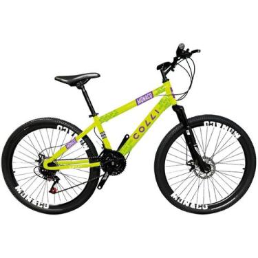 Imagem de Bicicleta Aro 26 Colli Monaco 21 Marchas Freio a Disco, 26", Amarelo N