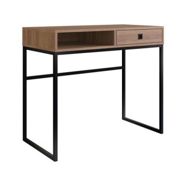 Imagem de Escrivaninha Mesa de Computador Industrial com Gaveta e Nicho - Placa 