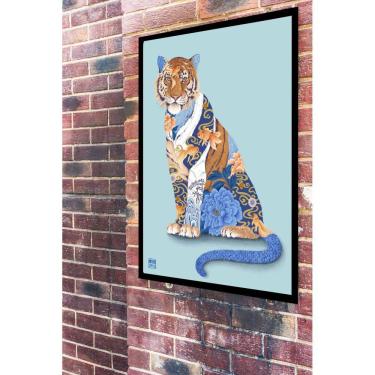 Imagem de Quadro Decorativo O Tigre da Água  - 70x50cm