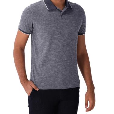 Imagem de Camisa Polo Casual Masculina Ogochi 007520014 Mesclado Azul-Masculino