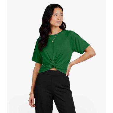 Imagem de Blusa Feminina Lisa Infinita Cor Verde, GG, Verde