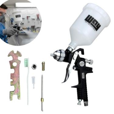 Imagem de Pistola Pintura Gravidade Profissional HVLP 2 Bicos 1,4 e 1,7mm 600ml 