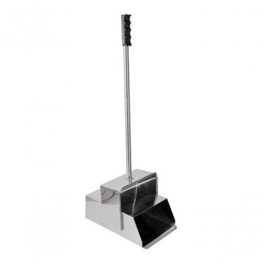Imagem de Pá Coletora Catabituca Aço Inox F2 para Resíduos com Tampa Articulada Inox Higipack