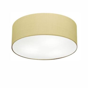 Imagem de Plafon de Teto Md-3014 de Sobrepor com Cúpula em Tecido Resistente à Maresia Algodão-crú Vivare Brasil Iluminação
