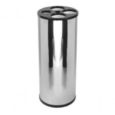 Imagem de Lixeira Dispensador de Copos de Água e Café 30L Aço Inox Abertura Superior com Tubo Interno para Descarte Organizado