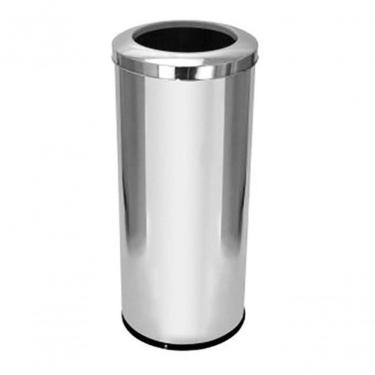 Imagem de Lixeira C34 50L em Aço Inox com Aro Inox e Bandeja Interna para Uso Comercial e Industrial Inox