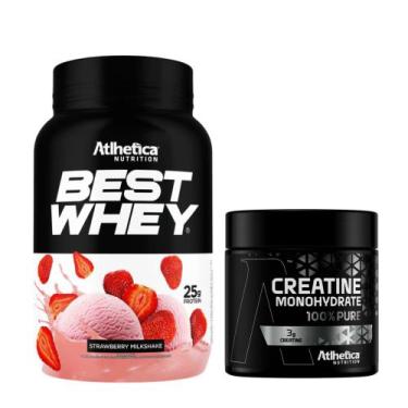 Imagem de Best Whey Concentrado 900g + Creatina 100g - Atlhetica Nutrition, STRA