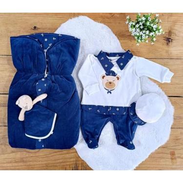 Imagem de Saida Maternidade para Bebê Menino Bryan 04 Peças Roupas - Maria's Bab