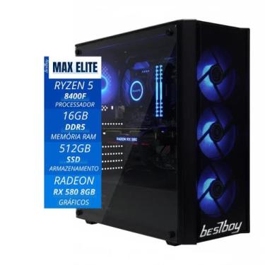Imagem de Computador gamer max elite bestboy ryzen 5 8400f b650m 16gb ssd 512gb 