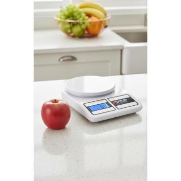 Imagem de Balança Cozinha Digital 7kg Alta Precisão Branca Portátil - Congratula
