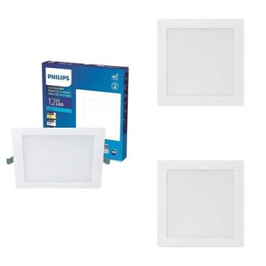 Imagem de 3 Luminária Plafon Led 12w Philips 6500k Bivolt 900lm Quad., Bivolt