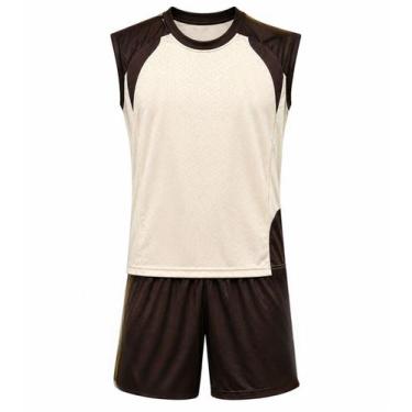Imagem de Regata e shorts de Treino futebol Oferta - NoBrand, Bege, G1