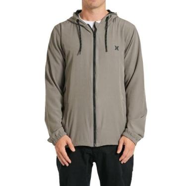 Imagem de Jaqueta Hurley Windbreaker Cold Masculina Cinza, P, Cinza claro