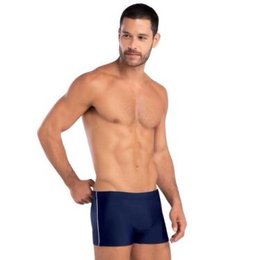 Imagem de Sunga Masculina Boxer Lisa Mash, P, Azul escuro