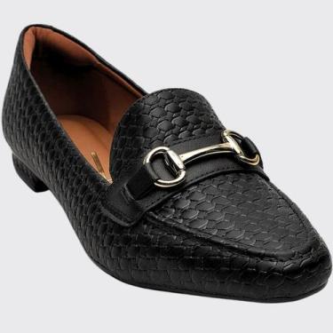 Imagem de Sapato Mocassim Feminino Conforto Fivela Vizzano 1351.106.28674, Preto