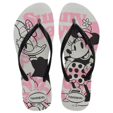 Imagem de Chinelo Feminino Princesas Minnie Dedo Slim Disney Havaianas, Branco, 