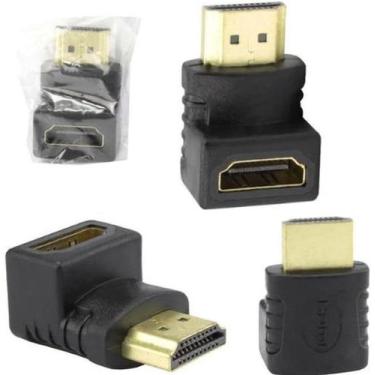 Imagem de Adaptador hdmi macho para femea 90 graus - NoBrand