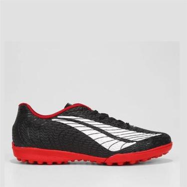 Imagem de Chuteira Society Penalty Storm Y-2, Preto, Vermelho, 39