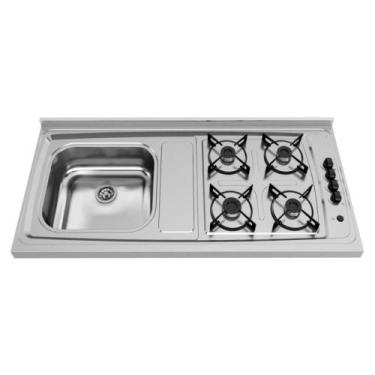 Imagem de Pia De Inox 1,20 Com Fogão 04 Bocas A Gás Ghelplus - Ghel Plus
