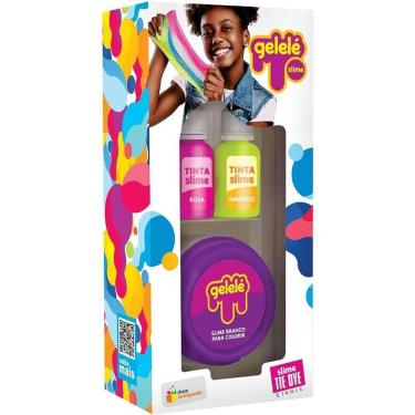 Imagem de Kit Slime Gelelé Tie Dye Single 108g com 08 Unidades para Criar Cores Doce Brinquedo