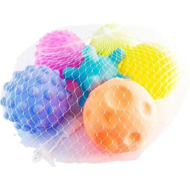 Imagem de Brinquedo de Banho Esferas Sensoriais com 6 Peças Flutuantes de Vinil para Bebê Toy Mix