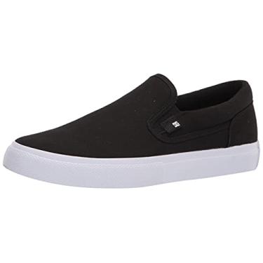 Imagem de DC Sapato de skate masculino sem cadarço, Preto/branco, 6.5