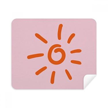 Imagem de Pano de limpeza de tela com pintura à mão, laranja, 2 peças, tecido de camurça