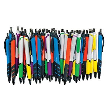 Imagem de Canetas por atacado – Estilos variados de canetas clique – Caixa com 100 – cores e estilos variarão