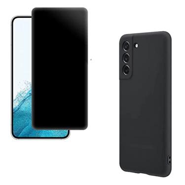 Imagem de Kit Capa Capinha Silicone Aveludada e Pelicula Privativa Compatível Samsung Galaxy S21 Fe