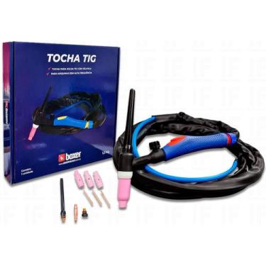Imagem de Tocha Seca Para Solda Tig Inversora Solda 200A 3 Metros 9mm Boxer