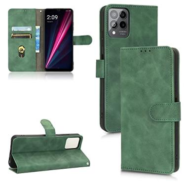 Imagem de YUNCHAO Caixa de telefone Para T-Mobile Revvl 6 Pro 5g Skin Feel Flip Leather Case de telefone capa para celular