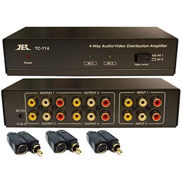 Imagem de Composto RCA S-Video, Distribuição de Áudio Amplificador Divisor Matrix Distribuidor