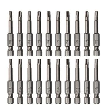 Imagem de Auniwaig 20 pontas de chave de fenda Torx, haste hexagonal de 1/4 polegada, broca de parafuso de cabeça Torx de aço T20 magnética S2, broca Torx de 50 mm de comprimento, ferramentas elétricas