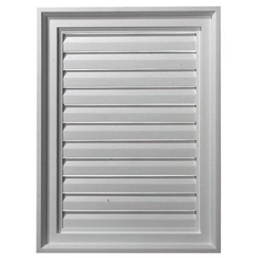 Imagem de Ekena Millwork GVVE18X23F Gable Vent, 45,7 cm L x 58,8 cm A, branco preparado de fábrica
