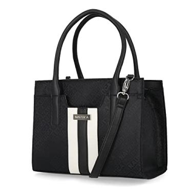 Imagem de Nautica Bolsa feminina Sandy Jr. com alça transversal removível, Jacquard preto, One Size