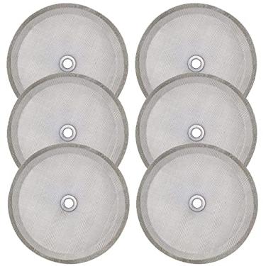 Imagem de Ruilida 6 telas de filtro de prensa francesa – Universal 1000 ml, 963 g, 8 xícaras de cafeteiras e máquinas de chá – malha de filtro de substituição de aço inoxidável de 10 cm