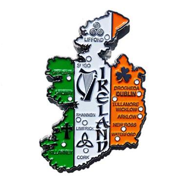 Imagem de Imã Irlanda – Imã Mapa Irlanda Bandeira Cidades Símbolos - Mapa Mundi Magnético - Imã Geladeira Irlanda