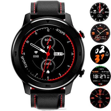 Imagem de Relógio Smartwatch Masculino Social Esporte Touch Screen Wearfit Preto e Vermelho