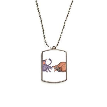 Imagem de Miaoji Colar para animais de estimação com pingente de corrente de aço inoxidável para gatos azuis