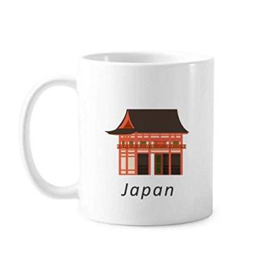 Imagem de Caneca clássica japonesa tradicional Edo Culture House copo de cerâmica branca presente com alças 350 ml