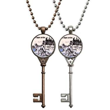 Imagem de OFFbb-USA Plâncton Water Tiny Art Deco Presente Fashion Chaveiro Pingente Joias Decoração de Casal