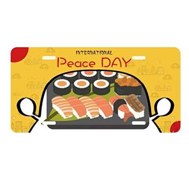 Imagem de DIYthinker Placa de placa de carro tradicional japonesa para sushi, decoração de carro, dia da paz