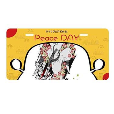 Imagem de DIYthinker Placa de licença com espada Samurai Ninja da Cultura Japonesa Decoração de carro Dia da Paz