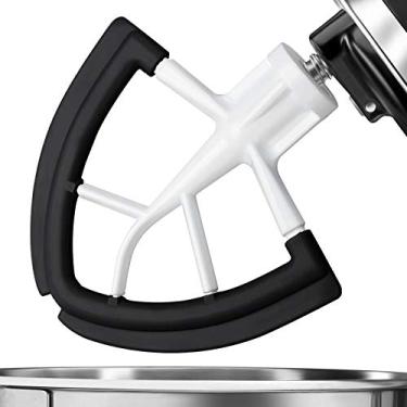 Imagem de Batedor de borda flexível para KitchenAid, acessório de misturador compatível com KitchenAid, acessório de misturador, serve para tigelas de suporte de cabeça inclinada para tigelas de 4,5 a 5 litros