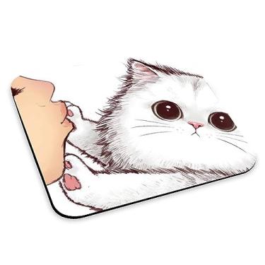Imagem de Mouse Pad Engraçado Gato E Dona Persa Chinchila Mousepad